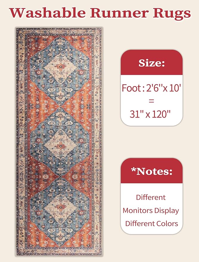 SERISSA Boho Washable Runner Rug - Image 6