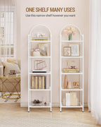 Hzuaneri Bookcase Bookshelf, Tempered Glass Bookshelves