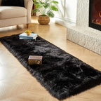 AMTOVO Faux Fur Rug, 2 x 6 ft Runner Area Rugs - Image 3