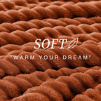 EXQ Home Fluffy Comforter Set Twin Size,2 Pieces Bed Set,Terracotta