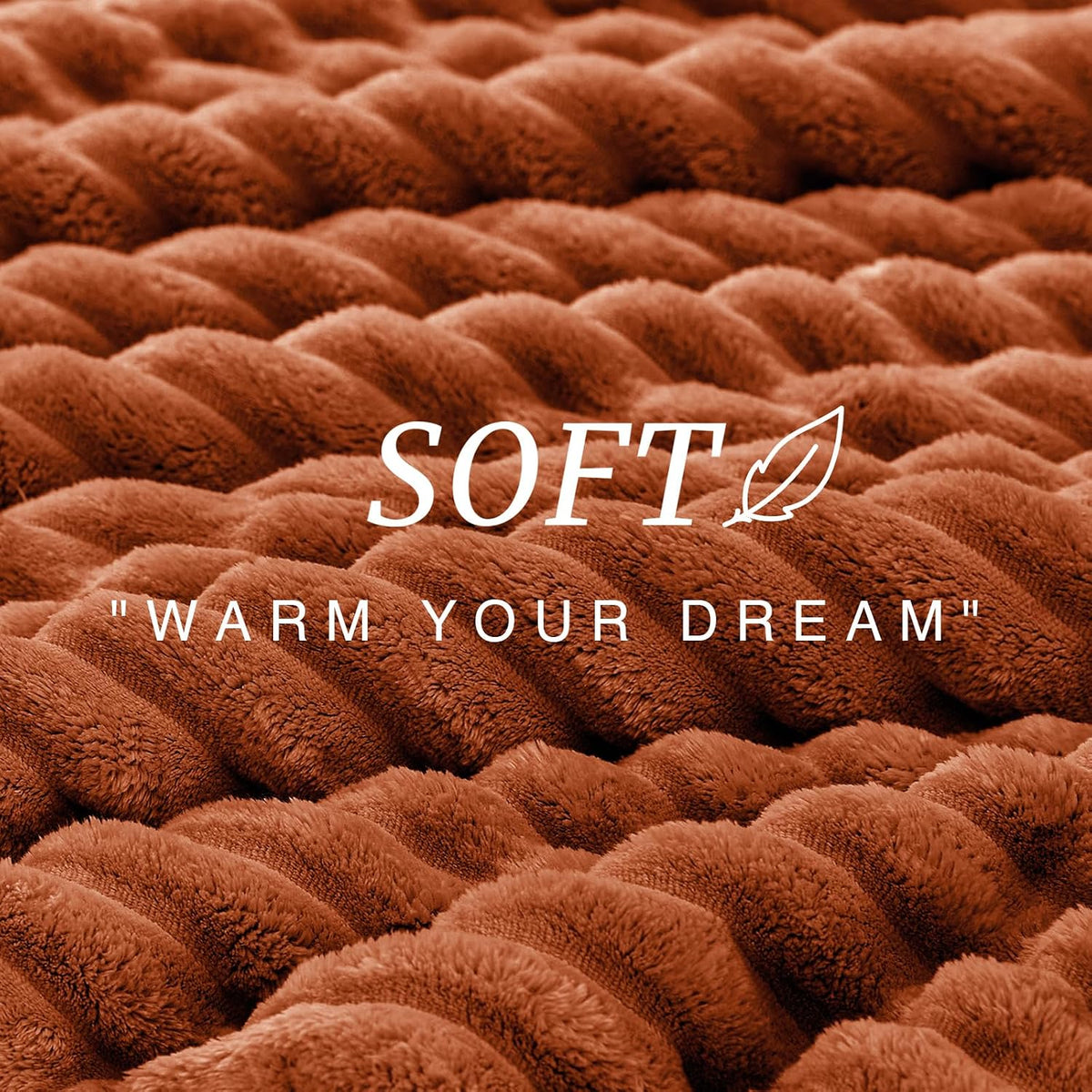 EXQ Home Fluffy Comforter Set Twin Size,2 Pieces Bed Set,Terracotta