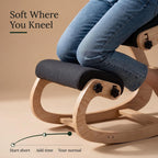 NYPOT Ergonomic Kneeling Chair with Adjustable Seats - Knee Chair for Posture Correction & Kneel Rocking Stool for Desk - Back Pain Relief for Home and Office, Supports 250 pounds - 5 Years Warranty