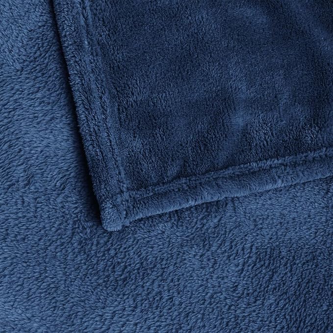 BEDELITE Fleece Blanket Navy Blue Throw Blanket - Image 9