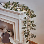LITBLOOM Lighted Olive Garland Battery Operated with Timer 96 Fairy Lights 6FT, Artificial Greenery Twig Vine Lights for Christmas Spring Fireplace Mantle Decoration Indoor Outdoor