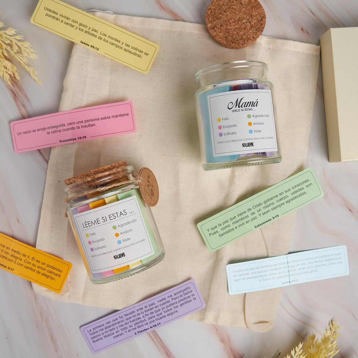 BLIEVE Read Me When Bible Verses Jar In Spanish