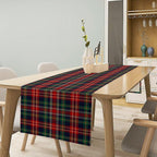 Christmas Plaid Table Runner, Red Green Checkered Tartan Style Print Seasonal Table Runner for Kitchen Dinning Coffee Table Decor Home Party Holiday, 13x90 Inch
