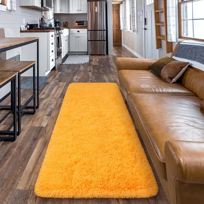 Amearea Shag Fluffy Runner Rug for Bedroom Girls Living Room, 2x6 Feet Extra - Image 6