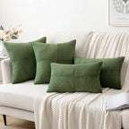 MIULEE Moss Green Decorative Throw Pillow Covers 20x20 Inch - Image 4