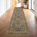 Hazo Haus Non Slip 2x10 Gold Brown Hallway Runner - 10ft Long Runner Rugs by HazoHaus