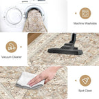 Yamaziot Washable Runner Rug, 2x12 Non-Slip Boho Vintage Hallway Rug Runner - Image 4