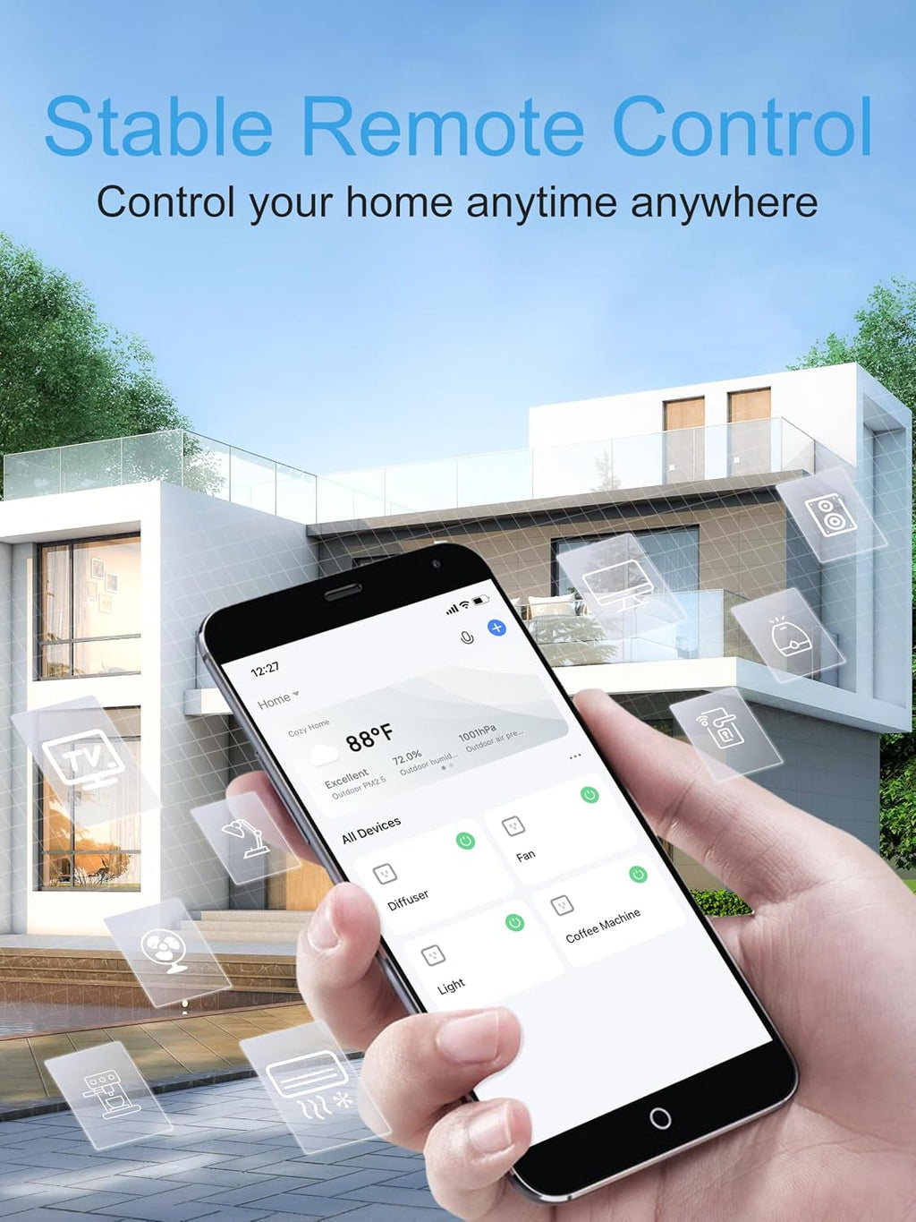EIGHTREE Smart Plug 15A, Compatible with Alexa, Google&SmartThings 4-Pack