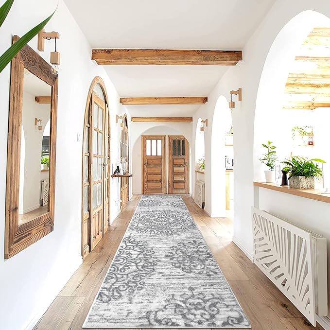 HEBE Hallway Runner Rug 2'x8' Washable Vintage Distressed Area Rugs Non Slip - Image 8