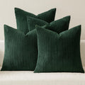 MIULEE Soft Corduroy Decorative Throw Pillow Covers Army Green 18x18