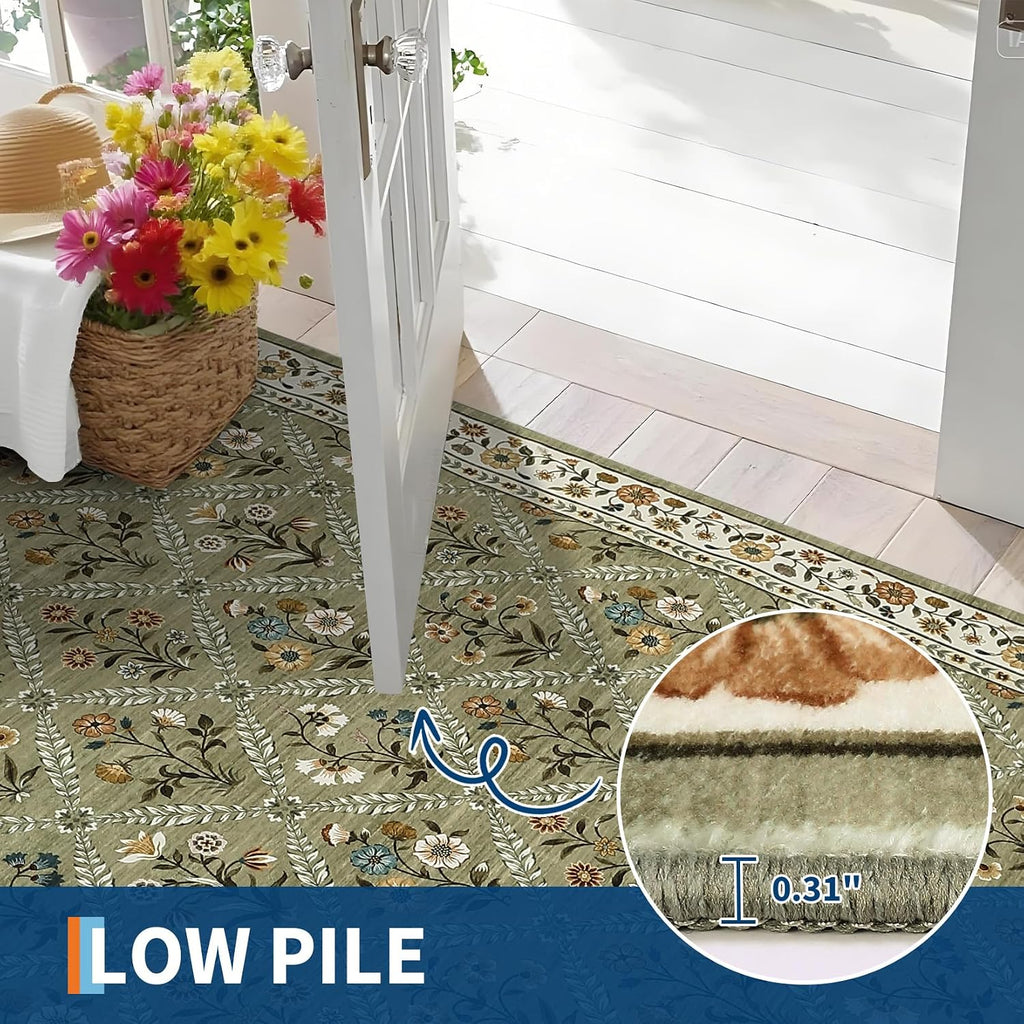 GarveeHome Washable Kitchen Rugs Non Slip 2x6 Hallway Runner Low Pile Rug