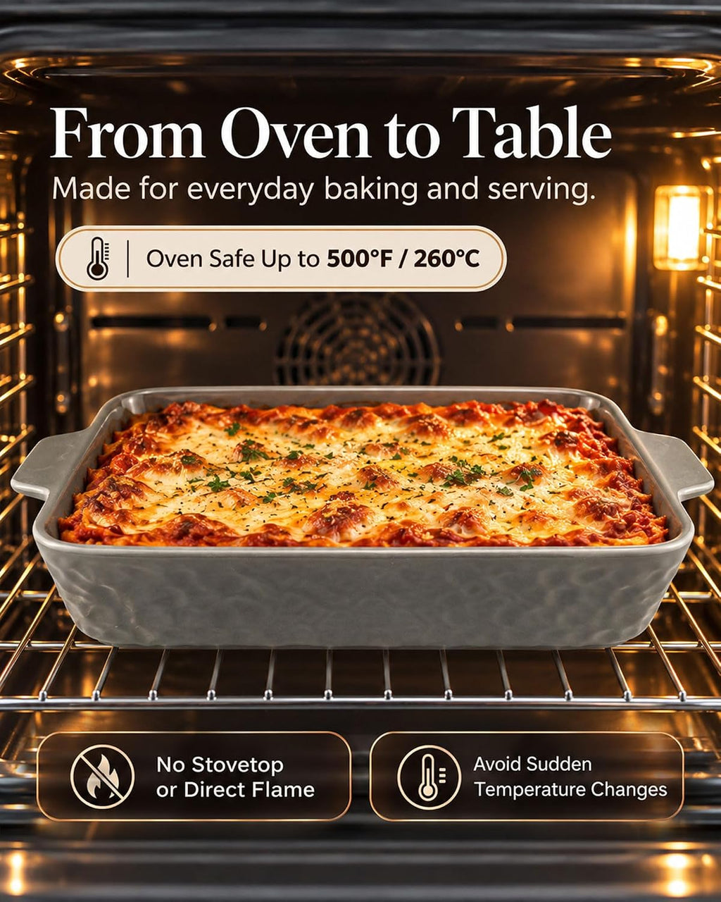 Casserole Dishes for Oven, Ceramic Baking Dish Set of 3