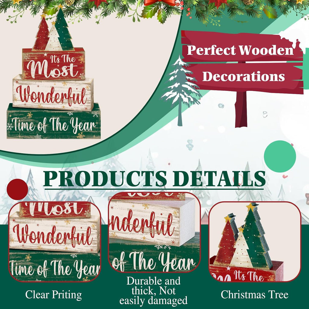 Moucuny 4 Pcs Christmas Tree Table Decorations