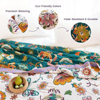 MSGKV Boho Throw Blanket 90"x108" Floral Blanket - Image 3