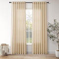 Nanspring Tan Linen Curtains 84 Inches Long by Nanspring