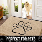 Smiry Dog Door Mat for Muddy Paws, Absorbent Dirt Trapper Non Slip Quick Dry - Image 7