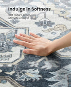AMADA HOMEFURNISHING 9x12 Area Rug, Washable Low-Profile Large Area Rug - Image 5