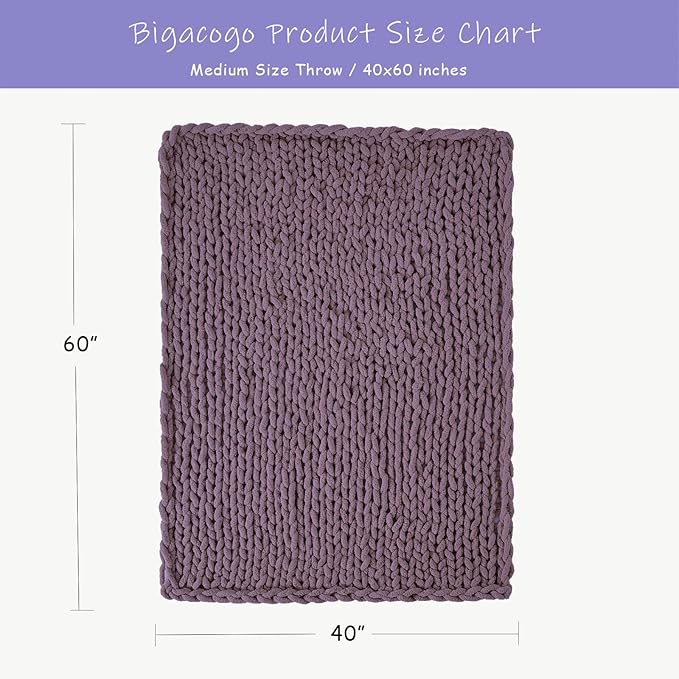 Bigacogo Chunky Knit Throw Blanket - Image 2