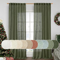 LAMIT Olive Green Linen Curtains by LAMIT
