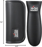 All-Clad Professional Silicone Grip Set, 500°F Heat Resistance, Black/Grey, 2pc