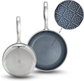Blue Diamond Hybrid 2 Piece (8"&10") Stainless Steel Nonstick Fry Pan Set