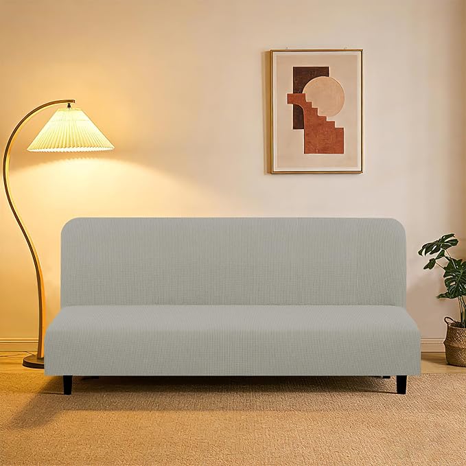 U-NICE HOME Stretch Futon Cover Armless Bed Slipcover - Image 2