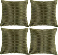 Fancy Homi 4 Packs Boho Moss Green Decorative Throw Pillow Covers 26x26 Inch by Fancy+Homi