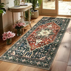 Yamaziot Washable Runner Rug, 3x6 Non-Slip Boho Vintage Hallway Rug by Yamaziot