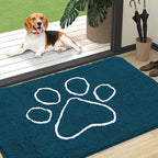 OLANLY Dog Door Mat for Muddy Paws 47x32, Paw Print Design, Absorbs Moisture by OLANLY