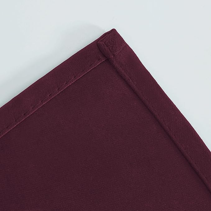 LEMOMO Burgundy Red Thermal Blackout Curtains/52 x 95 Inch/Set of 2 Panels Room - Image 8