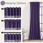 Guken 100% Blackout Curtains 120 Inch Length 2 Panels Set - Image 6