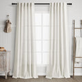 Cream Linen Curtains 90 inches Long by Nanspring