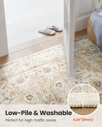 AMADA HOMEFURNISHING Round 5ft Area Rugs, Low-Profile Washable Rug - Image 7