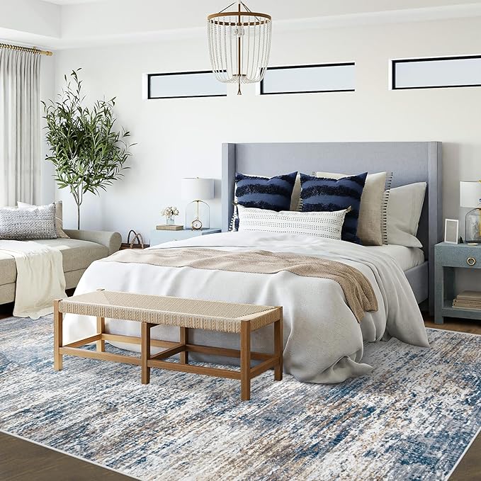 6x9 Area Rugs for Living Room, Washable Modern Abstract Large Area Rug Neutral - Image 5