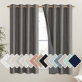 NICETOWN Grizzle Gray Vintage Linen 100% Blackout Curtains by NICETOWN