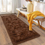Soft Runner Rugs for Bedroom Hallways, 2x6 Brown Fluffy Shag Throw Area Rug Non - Image 6