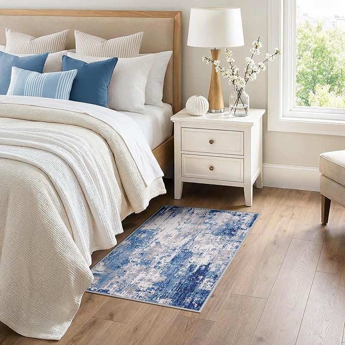 Washable Area Rugs 3x4 Non-Slip Modern Abstract Soft - Image 2