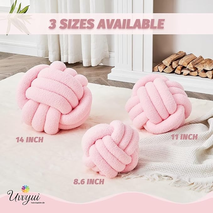 Uvvyui Knot Pillow Ball, Soft Home Decorative Pillows, Round Throw Pillow - Image 2