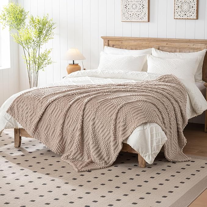 60x80 Inch Brown Twin Blanket - Image 3