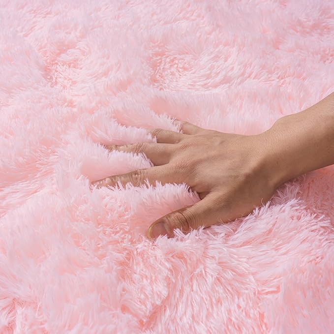 Small Area Rug, 2x3 Pink Rug for Bedroom Shaggy Throw Rugs for Girls Room - Image 6