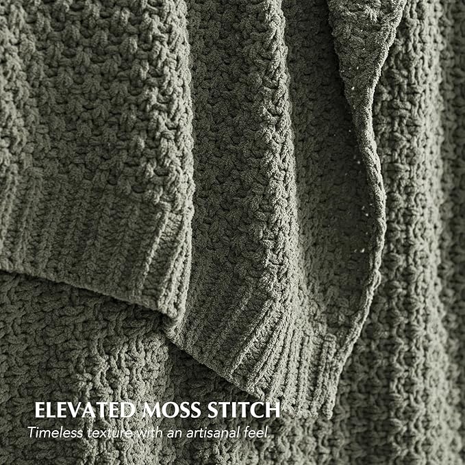 EVERGRACEHOME Chunky Chenille Knit Throw Blanket - Image 2