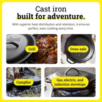 Lodge Pre-Seasoned Cast Iron Lid, Replacement Skillet Cover, 12 Inches