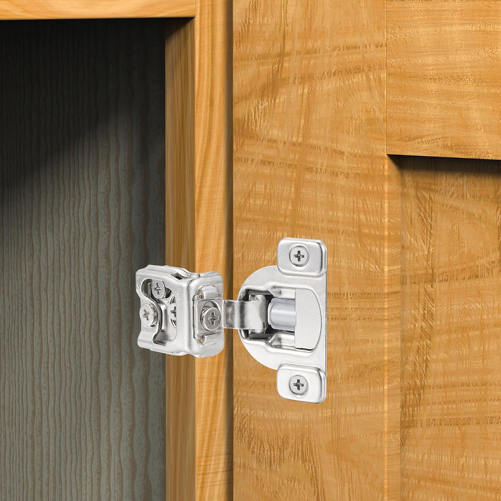Soft Close Cabinet Hinges for Kitchen, 1” Overlay, 4 Pack