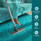 Ophanie Teal Rugs for Bedroom Living Room, Fluffy Fuzzy Furry Carpet, Plush - Image 6