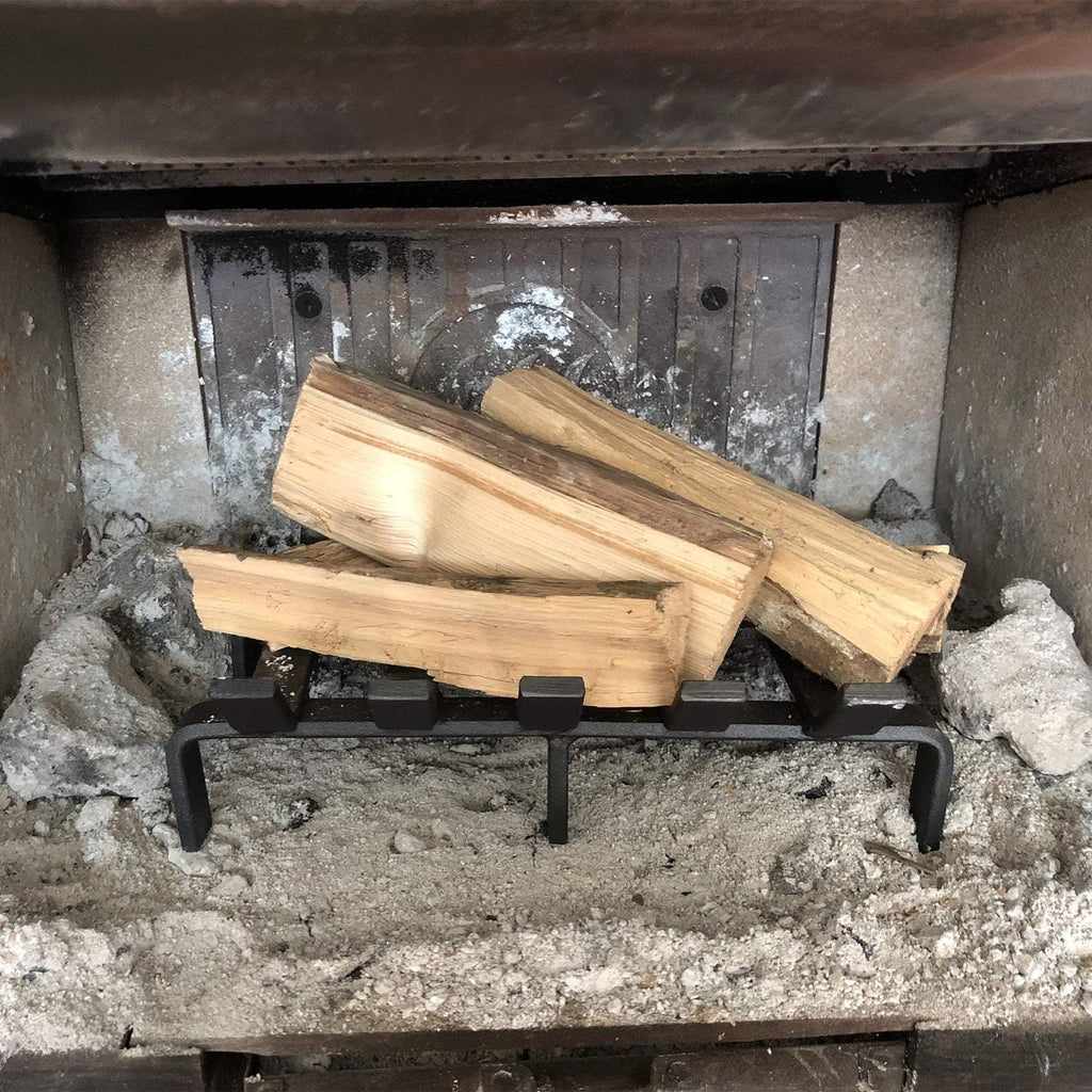 Fireplace Log Grate Heavy Duty Solid Steel Fire Place Wood Stove Firewood Holder 13 x 10 x 4 Inch