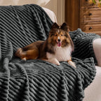 BEDELITE Fleece Throw Blanket for Couch – 3D Ribbed Jacquard Soft and Warm - Image 3