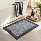 36x24 Large Bathroom Rugs Washable Non Slip, Dark Grey Bath Mat - Image 4